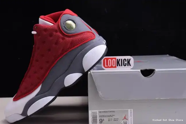 Kicked Out Shoe Store Air 414571-600 Grey Jordan Flint Red 13 Retro Gym 0516